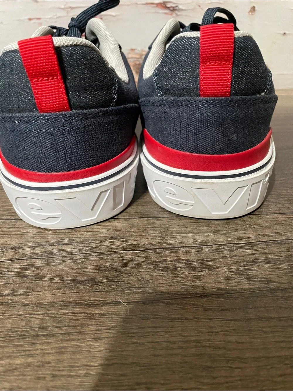 Levi's Men's Navy and gray Low-Top Canvas Sneakers
